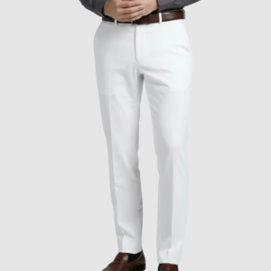 EternZiv Classic White Men’s Formal Pant, premium office wear, luxury mens fashion