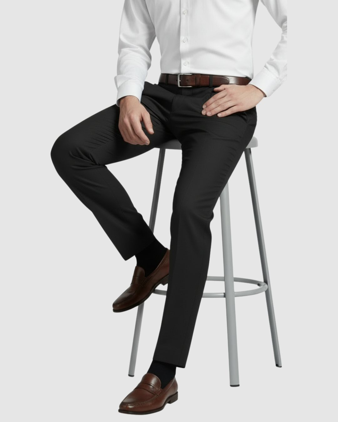 EternZiv Premium Black Men’s Formal Pant, luxury mens fashion, formal office wear