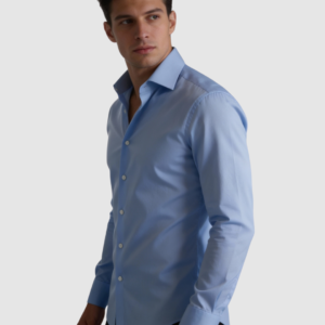 EternZiv Executive Navy Blue Men’s Formal Shirt, premium menswear, formal office shirt