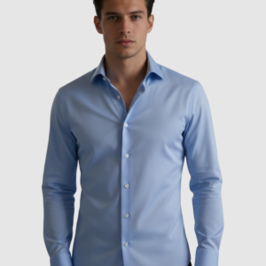 EternZiv Executive Navy Blue Men’s Formal Shirt, premium menswear, formal office shirt