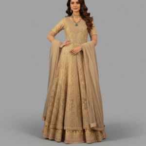 Party Wear – Gold Anarkali