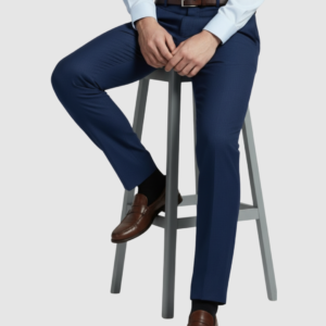 EternZiv Executive Navy Blue Men’s Formal Pant, elegant office attire, men couture