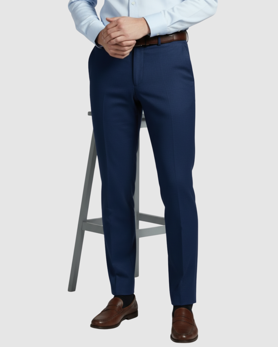 EternZiv Executive Navy Blue Men’s Formal Pant, elegant office attire, men couture