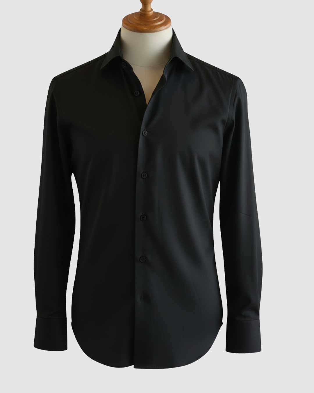 EternZiv Signature Black Men’s Formal Shirt, premium formal menswear, stylish office shirt